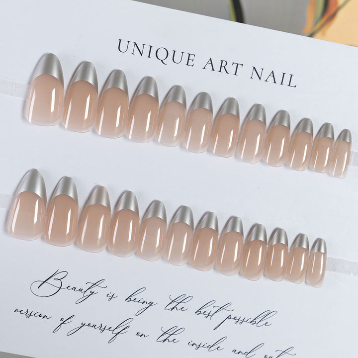 Metallic Tip Press-On Nail Set