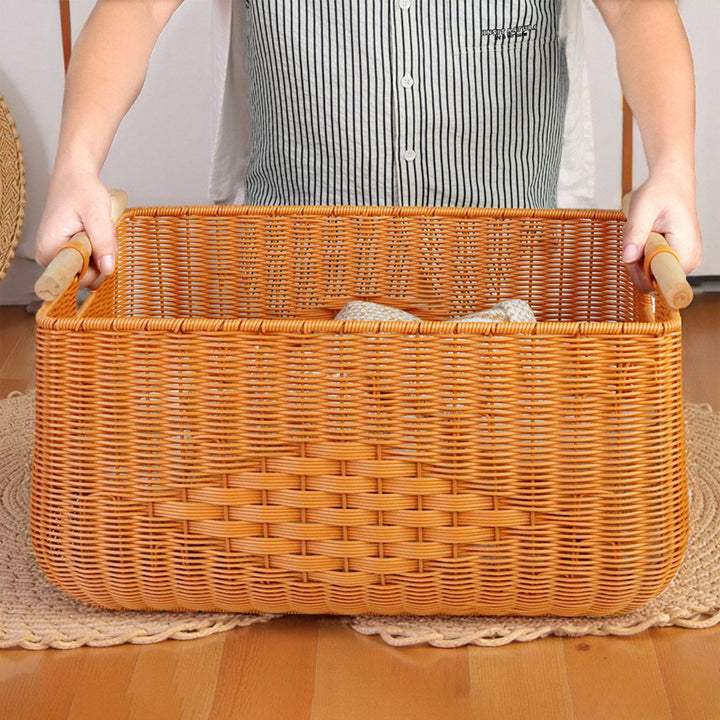 Versatile Rectangle Woven Storage Basket Stornfield