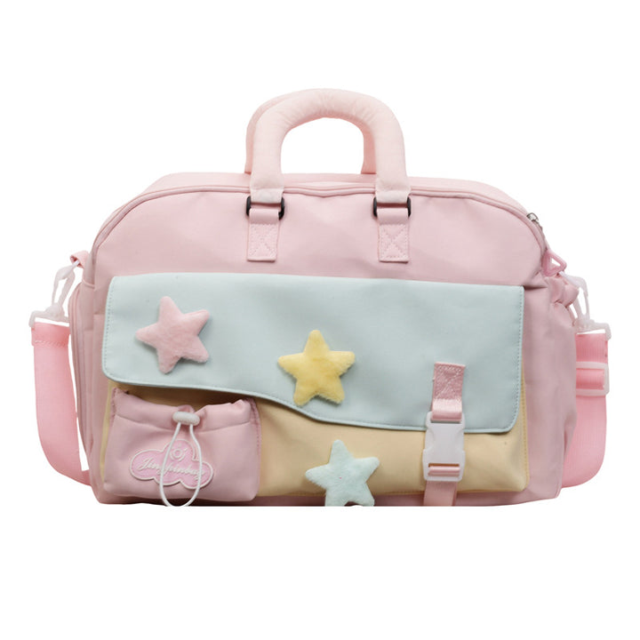 Fashionable Tote Bag With Colorful Applications Stornfield