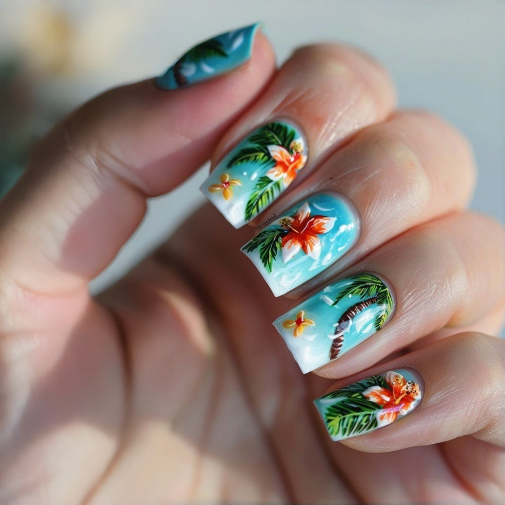Nail Art Design with tropical motifs Stornfield