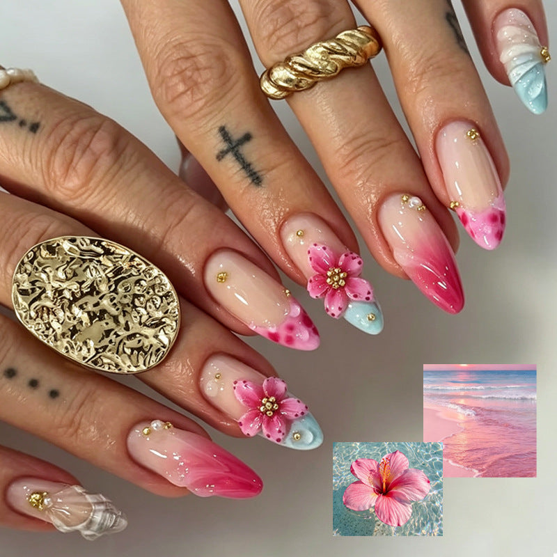 Floral Design Acrylic Nail Tips Set Stornfield