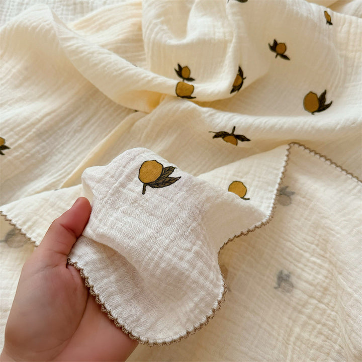 Women's Cozy Cotton Blanket with Floral Design Stornfield