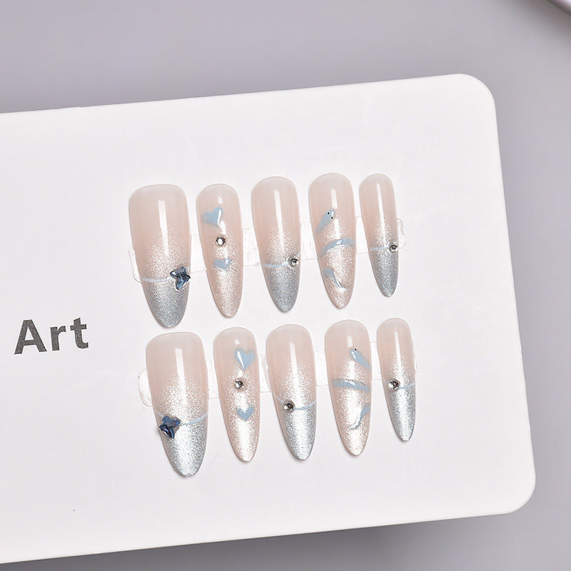 Glamorous Heart-Themed Press-On Nail Set Stornfield