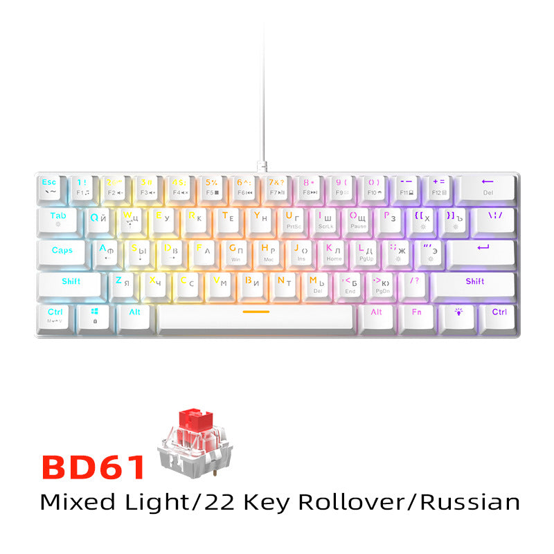 Compact RGB Mechanical Keyboard with Mixed Light Features Stornfield
