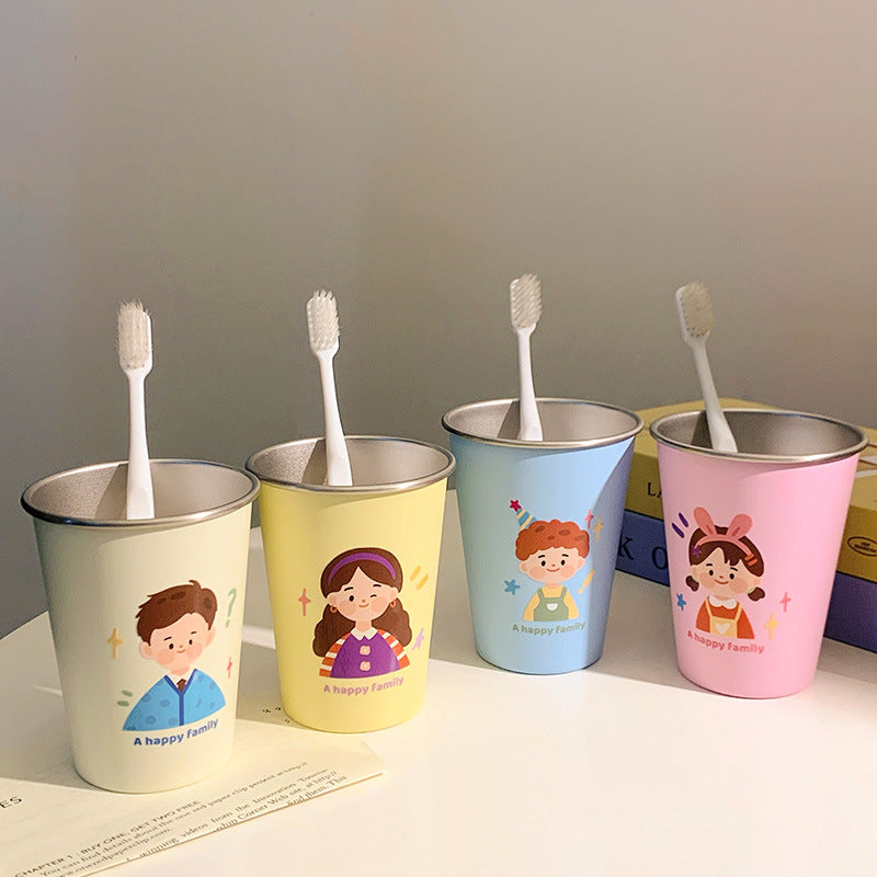 Stainless Steel Drinking Mug with Cheerful Family Motif Stornfield