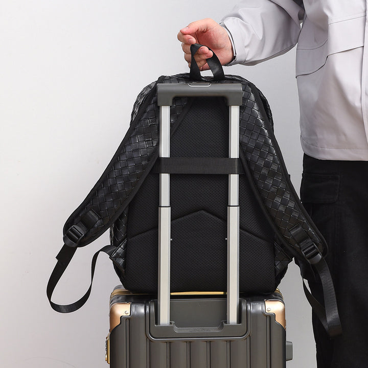 Woven Leather Casual Backpack Stornfield