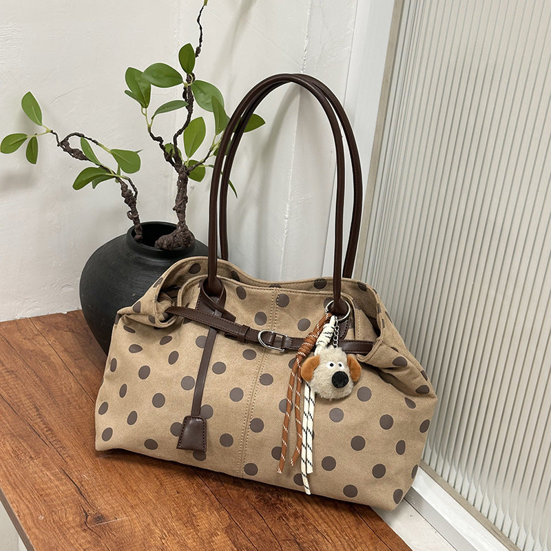 Stylish Polka Dot Patterned Tote Bag
