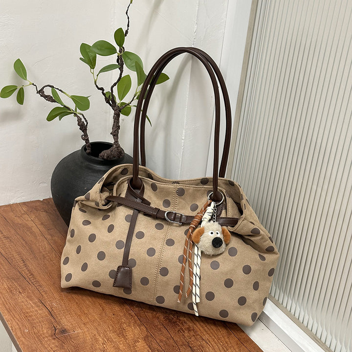 Stylish Polka Dot Patterned Tote Bag