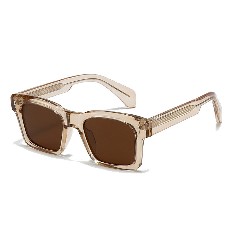 Women's Fashion Square Sunglasses with Trendy Transparent Frame Stornfield