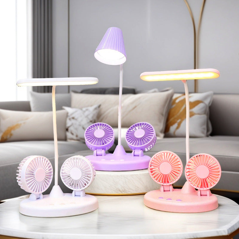 Women Multifunctional Table Fan with Integrated LED Lighting Stornfield