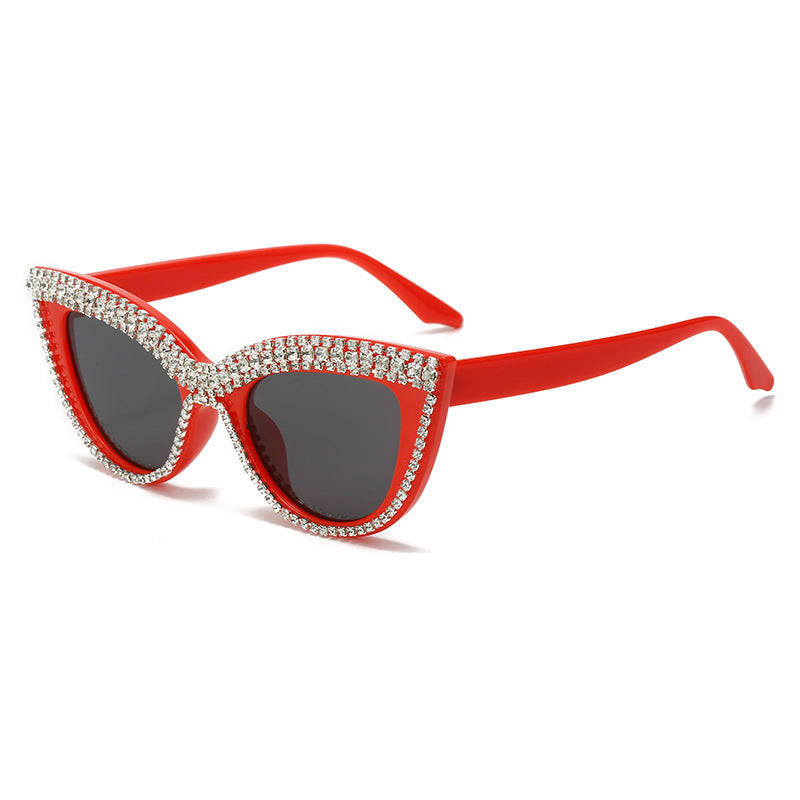 Glamorous Rhinestone-Embellished Shield Sunglasses Stornfield