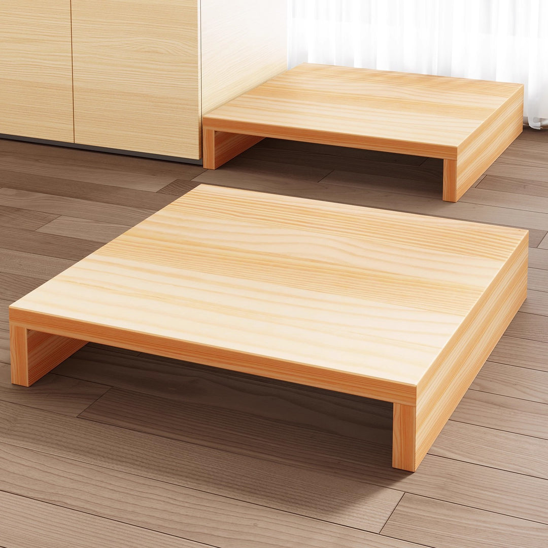 Low-Profile Solid Wood Appliance Platform Riser
