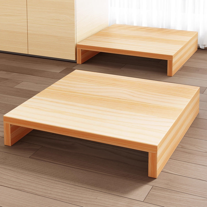 Low-Profile Solid Wood Appliance Platform Riser