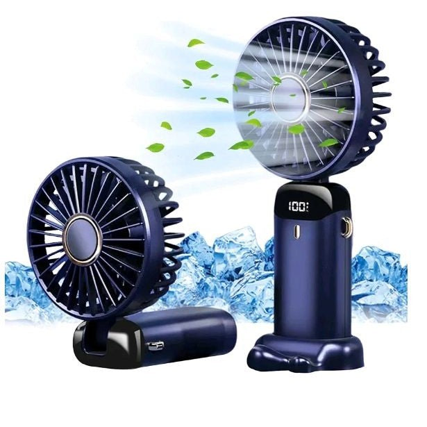 Portable Mini Fan with USB Charging and Digital Display Stornfield