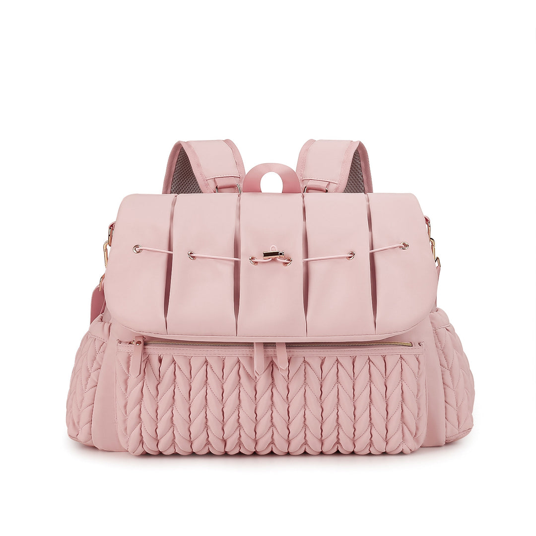 Elegant and Stylish Backpack with Faux Leather and Woven Design Stornfield