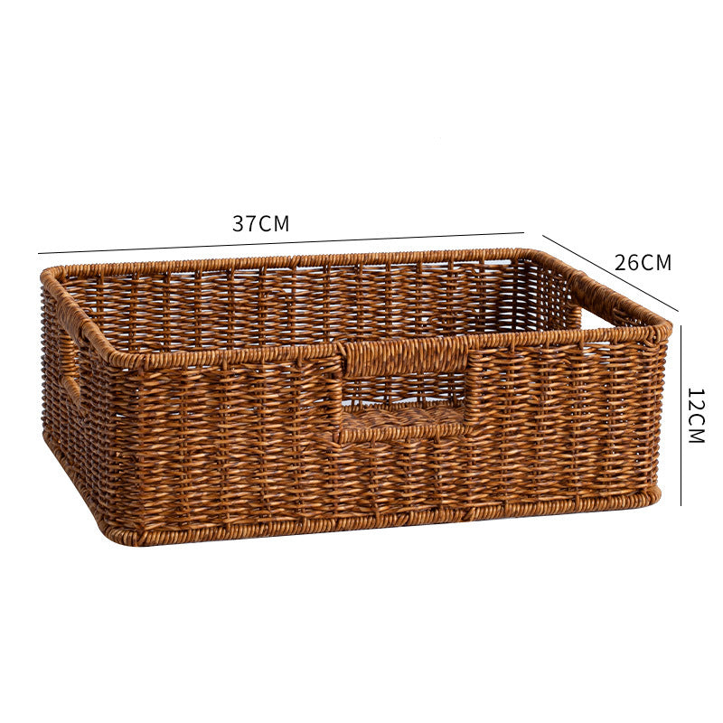Handcrafted Large Rectangular Wicker Storage Basket Stornfield