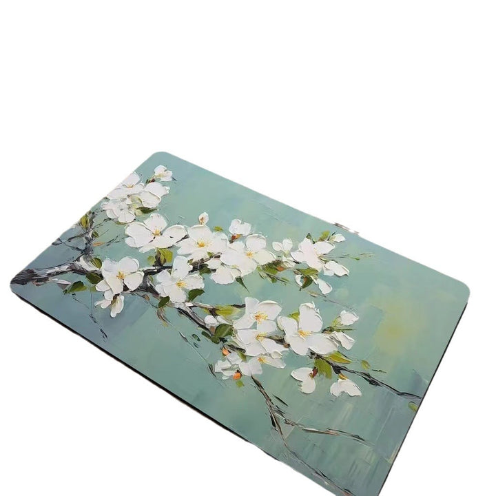 Luxury Textured Floral Bath Mat Stornfield