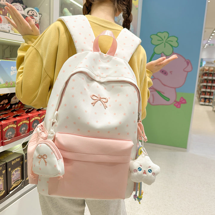 Playful Bow-Embellished Backpack Stornfield