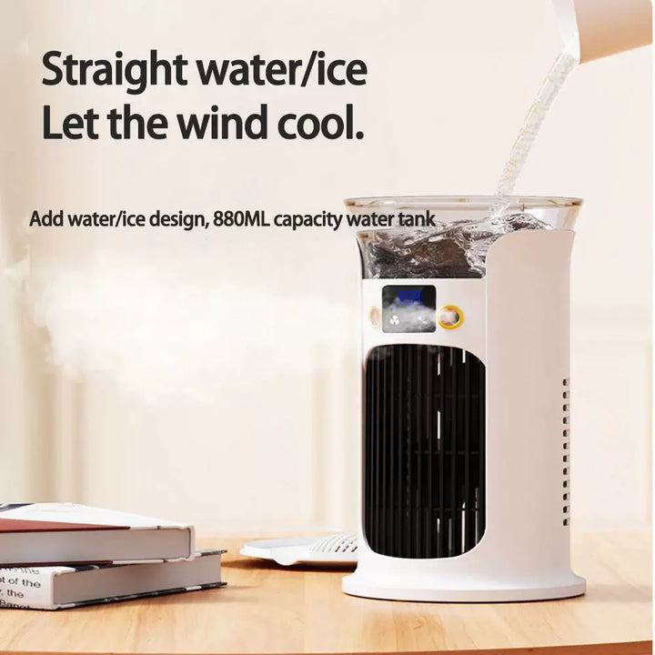 Unisex one size compact USB humidifying air circulation tower fan with LED display Stornfield
