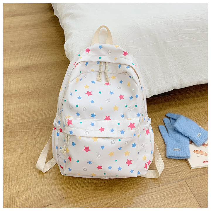 Backpack with Colorful Star Pattern and Practical Organization Compartments Stornfield