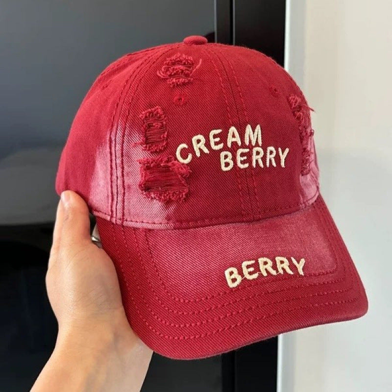 Women's Distressed Denim Baseball Hat Stornfield