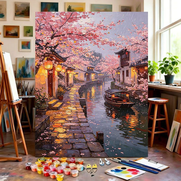 Scenic Cherry Blossom Paint by Numbers Art Kit Stornfield