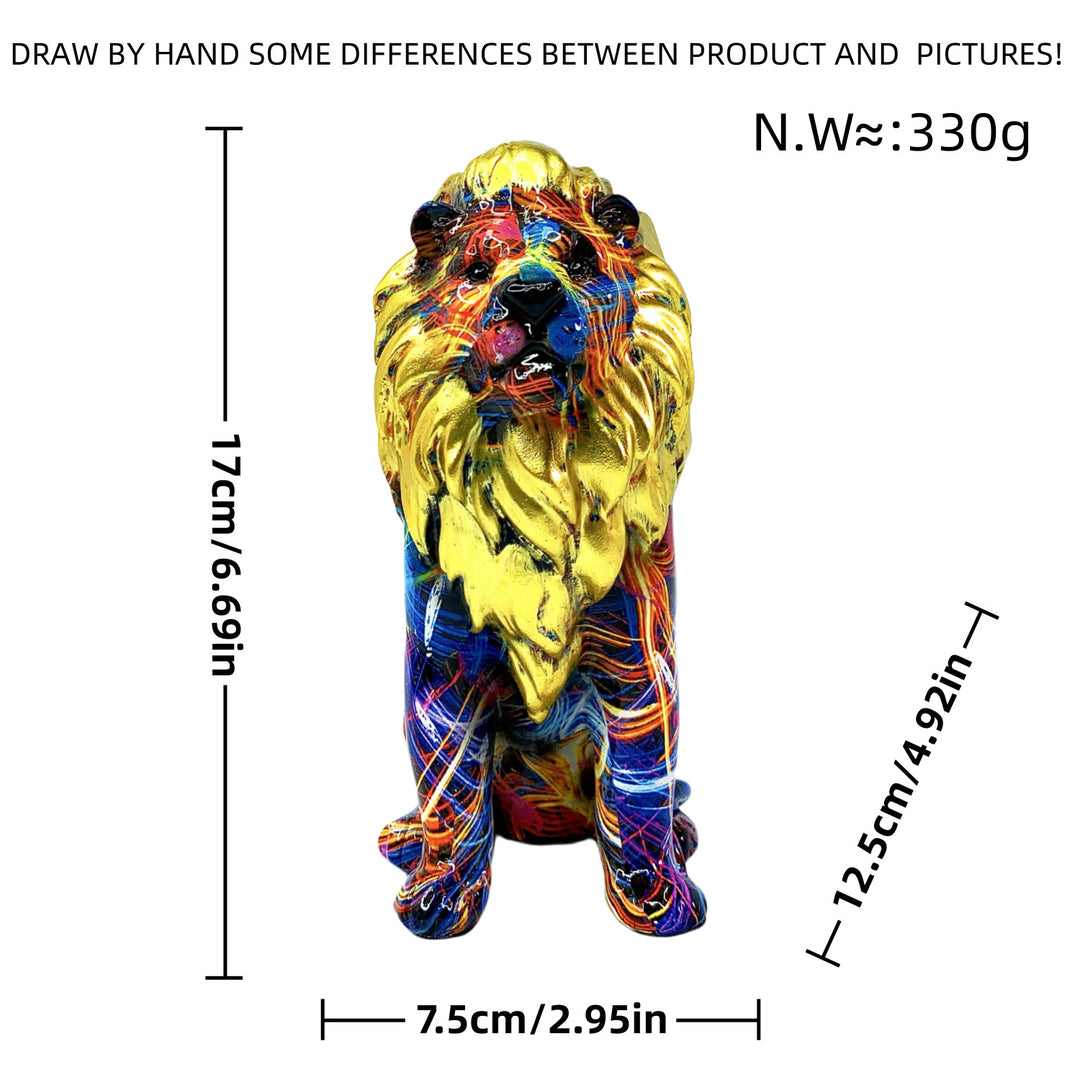 Colorful Lions Sculpture Stornfield