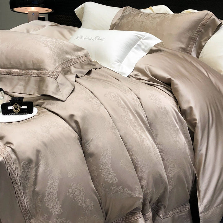 Hotel-Grade Silky Sateen Duvet Cover Set with Ladder-Stitch Hem & Envelope Shams