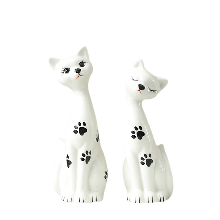 Playful Ceramic Cat Figurine Set Stornfeild