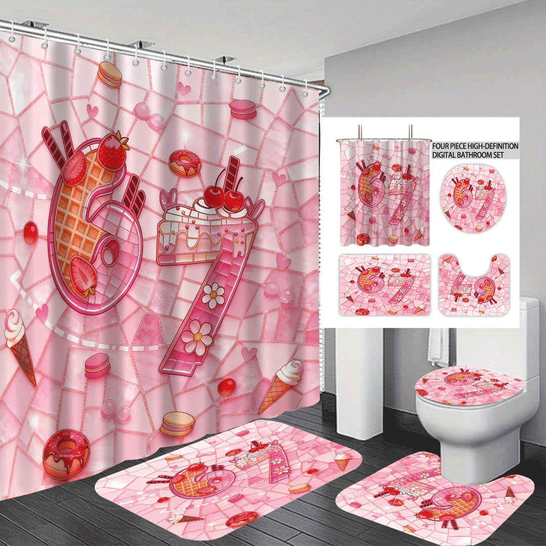 Colorful Dessert-Themed Bathroom Set Stornfield