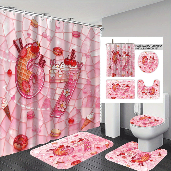 Colorful Dessert-Themed Bathroom Set Stornfield