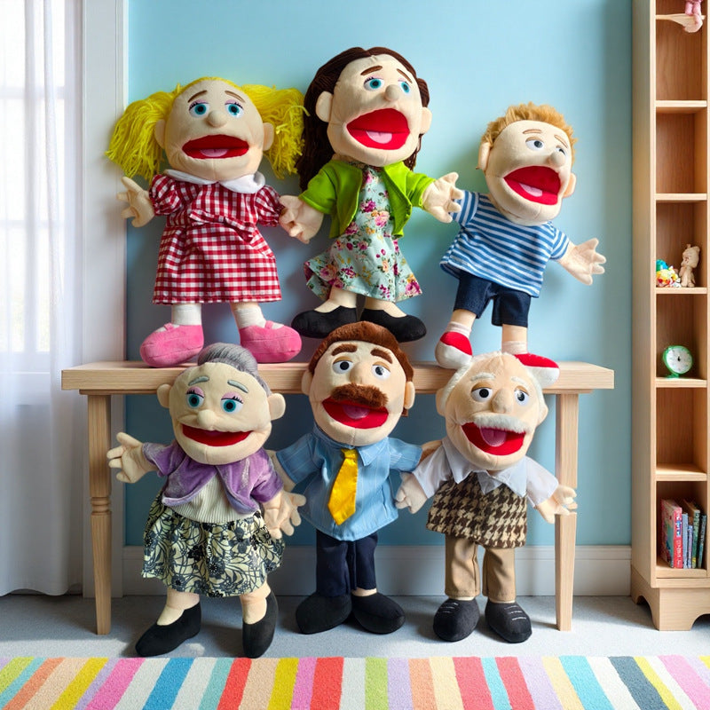 Hand Puppet Plush Boy Character with Movable Mouth and Soft Fabric Body Stornfield