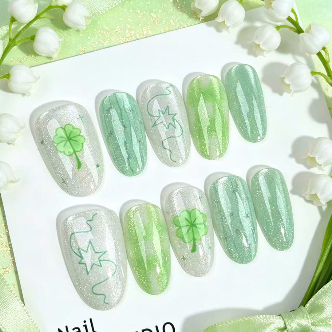 Decorative Nature-Inspired Press-On Nails