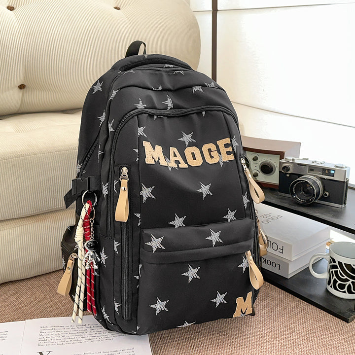 Star-Patterned Adjustable Backpack Stornfield