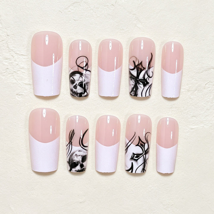 Artistic Skull Nail Art Tips Stornfield