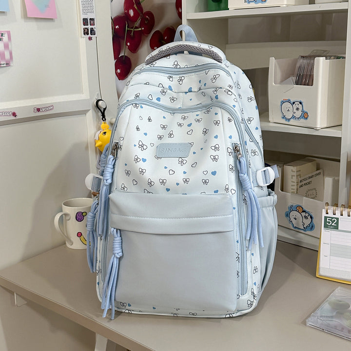 Playful Bow-Embellished Stylish Backpack Stornfield