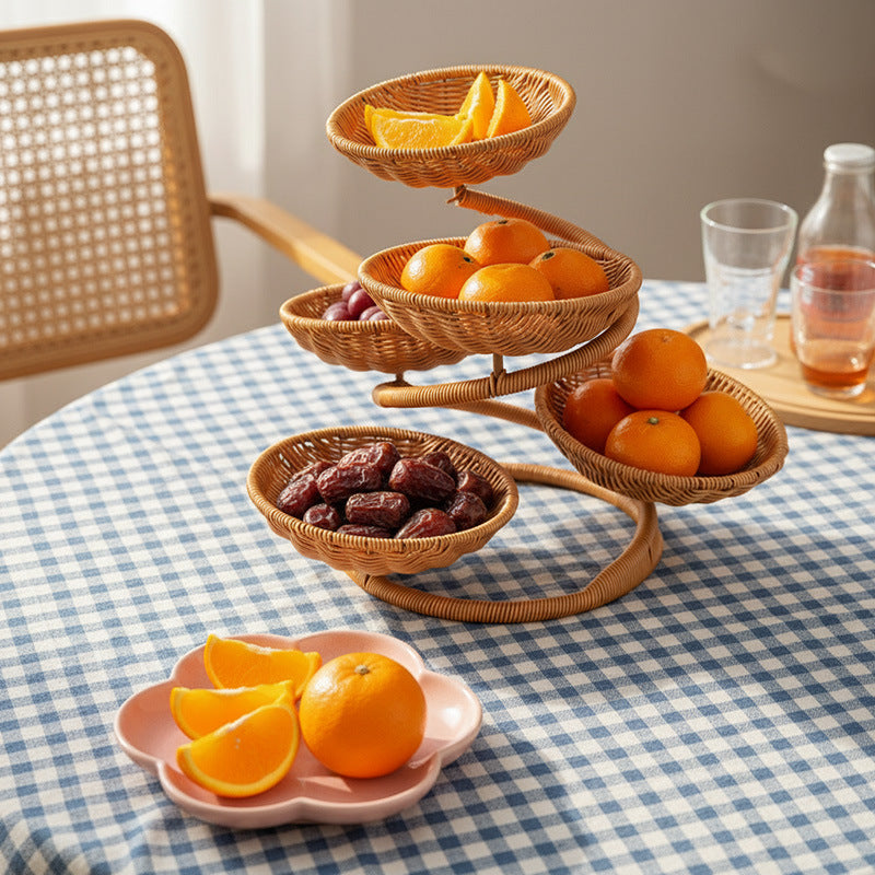 Multi-Tiered Wicker Fruit Stand Stornfield