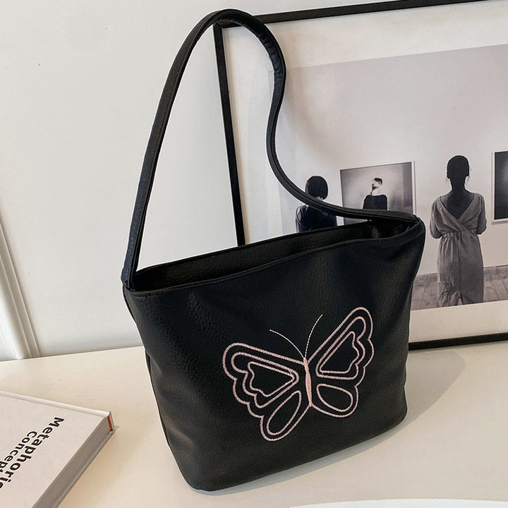 Butterfly Embroidered Tote Bag