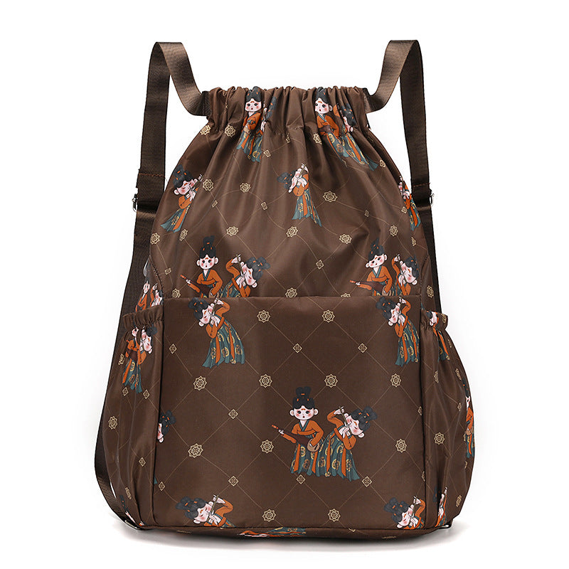 Fun Cartoon Print Drawstring Backpack Stornfield