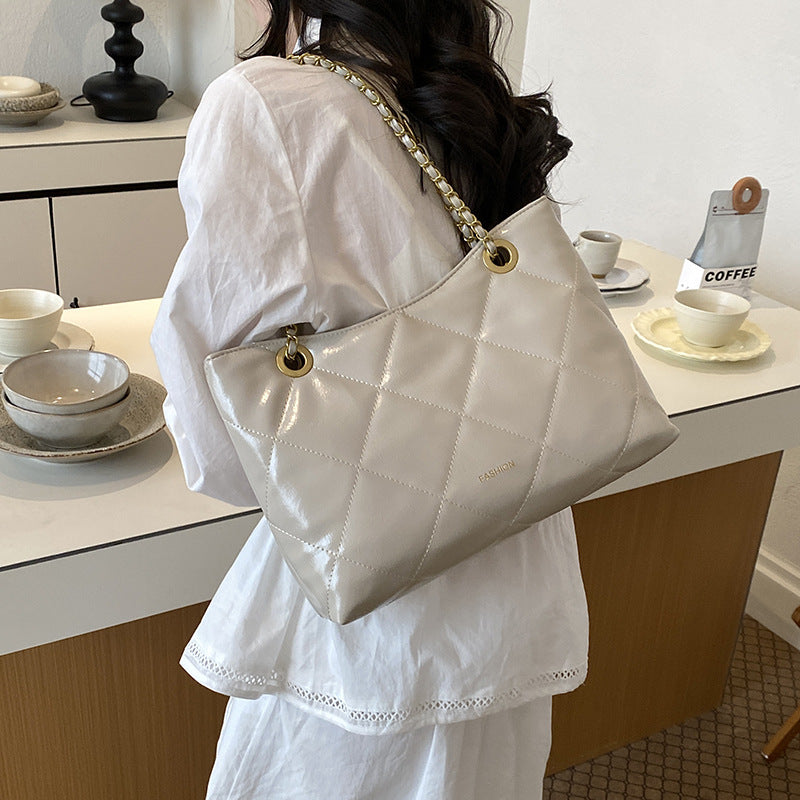 Quilted Faux Leather Tote Bag Stornfield