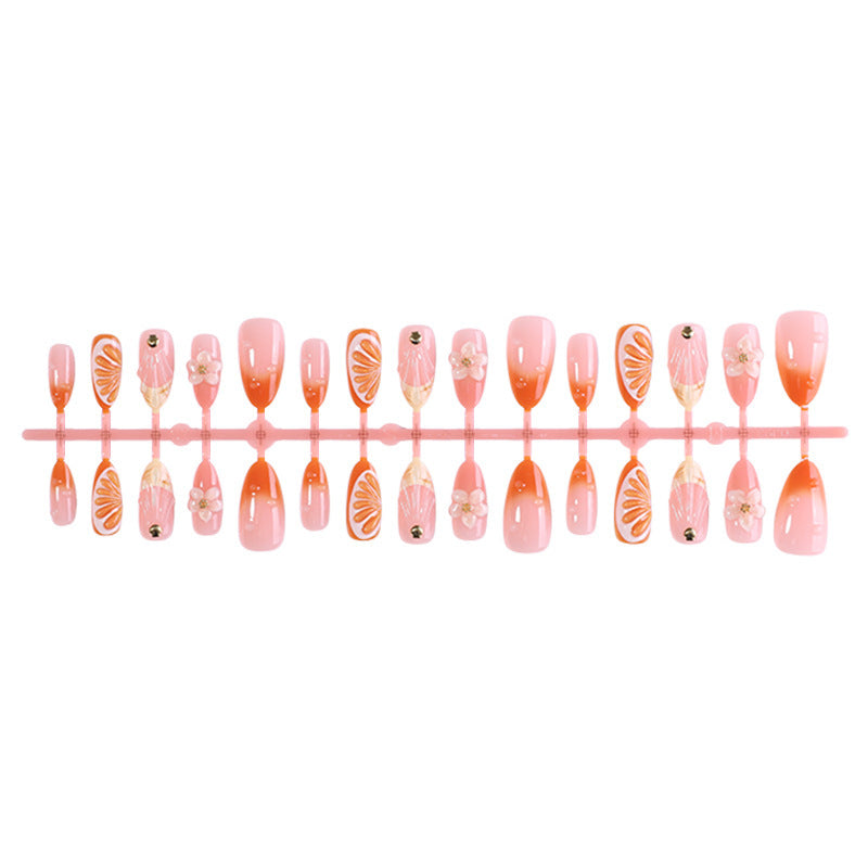 Creative nail set with floral and fruit decorations Stornfield