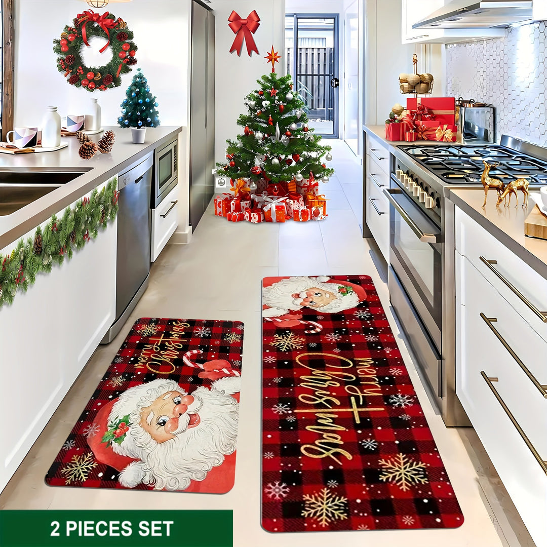Festive Winter-Themed Kitchen Mat