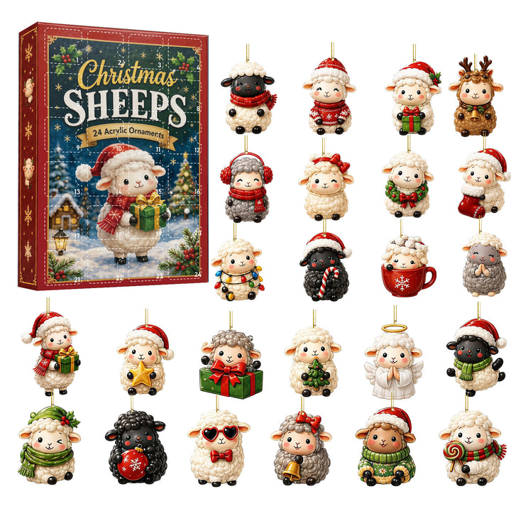 Advent Calendar with Farm-Themed Ornaments