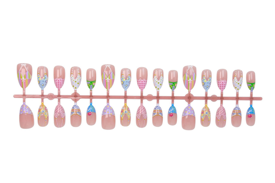 Acrylic nail set with summery bikini motifs Stornfield