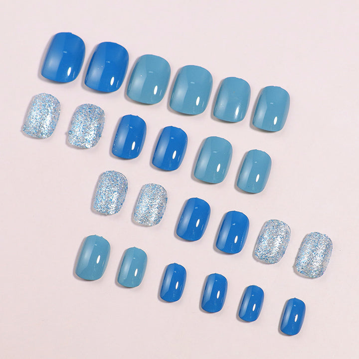 Artistic Press-On Nail Set with Sparkling Glitter Effect Stornfield