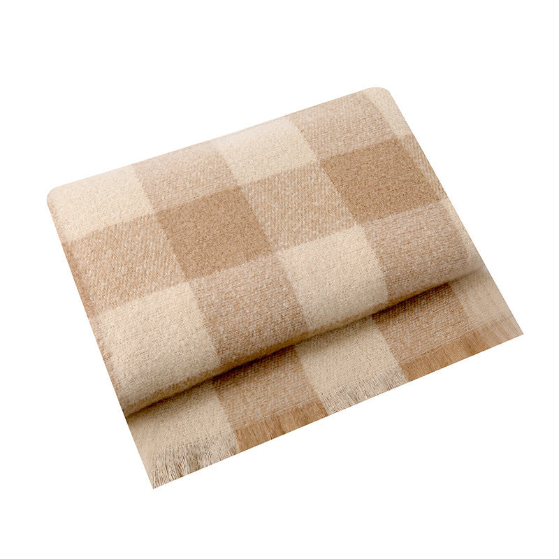 Cozy Checked Throw Blanket