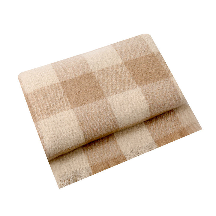 Cozy Checked Throw Blanket