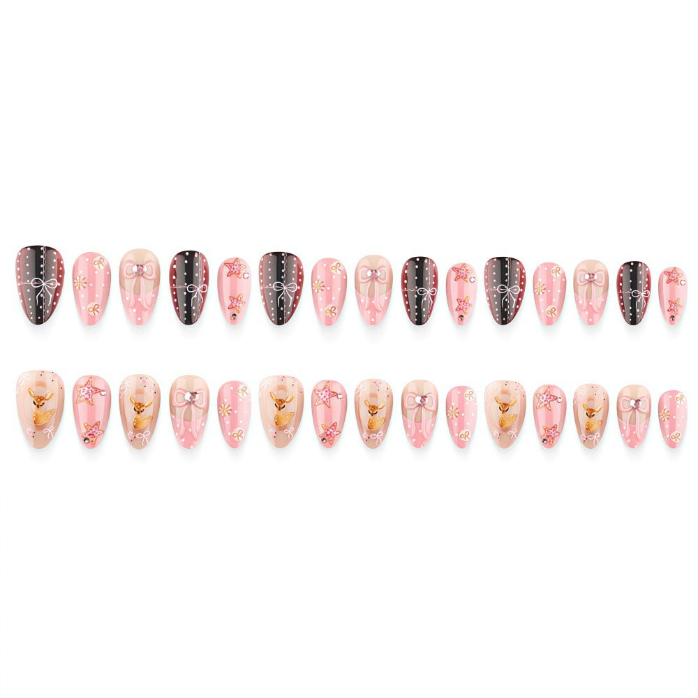 Artificial Nails in Playful Deer Design Stornfield