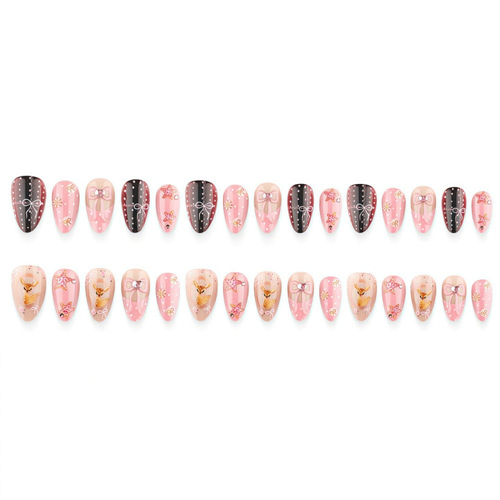 Artificial Nails in Playful Deer Design Stornfield