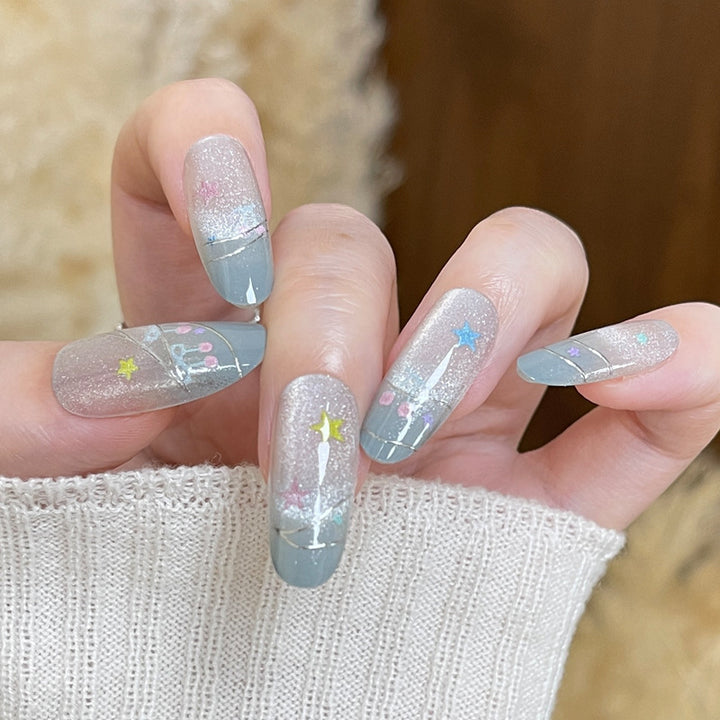 Decorative Glittery Press-On Nail Tips Stornfield